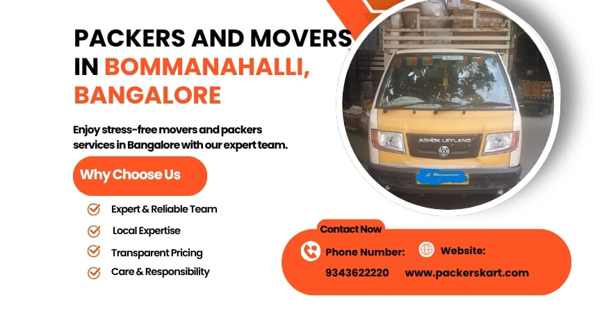 Packers and Movers in Bommanahalli, Bangalore