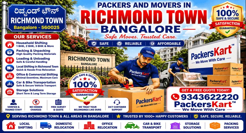 Packers and Movers in Richmond Town, Bangalore